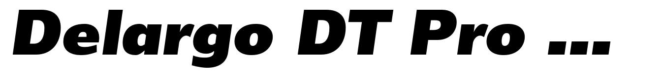 Delargo DT Pro Black Italic